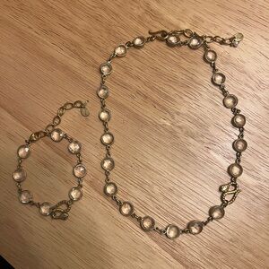 CHAN LUU Crystal and Snake Set of Necklace and Bracelet